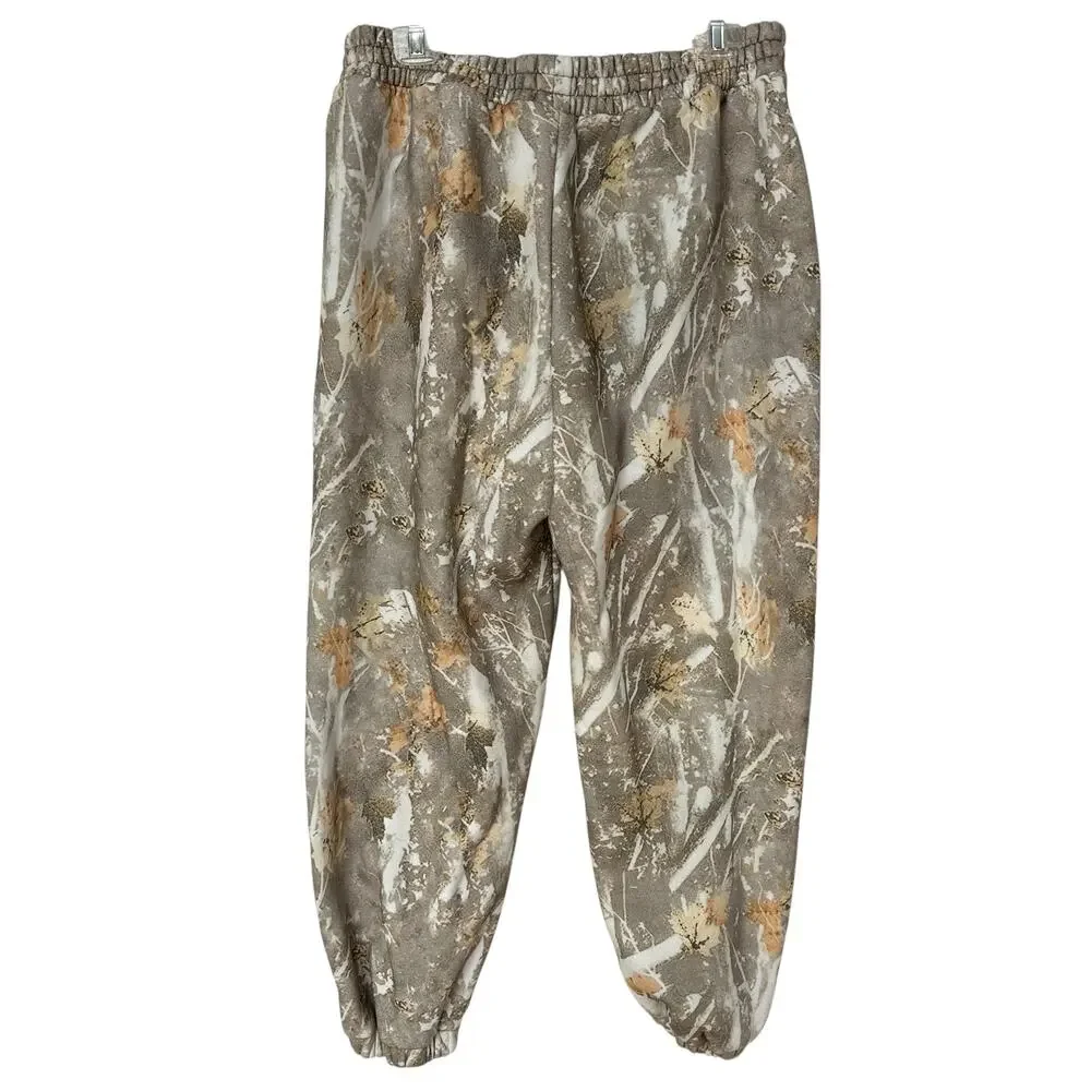 Comfrt The Camo Sweatpants Adirondack Tan Brown Cream Leaf Branch Men's Size XL - Picture 2 of 9